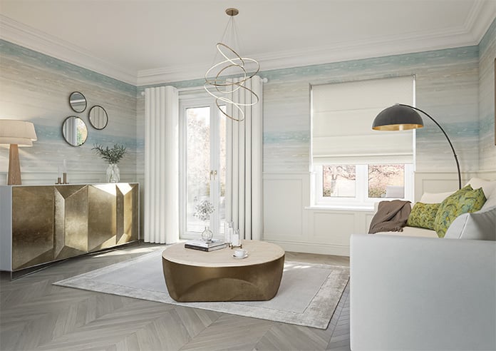 Galactica, Bone White - Motorised Roman Blind - Image 6